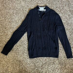 Navy Blue Sweater | Cable Knit Sweater | Náutica Sweater | Fall Sweater